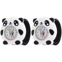2 Sztuki Zegarki Dzieci Z Silikonowym Paskiem Panda