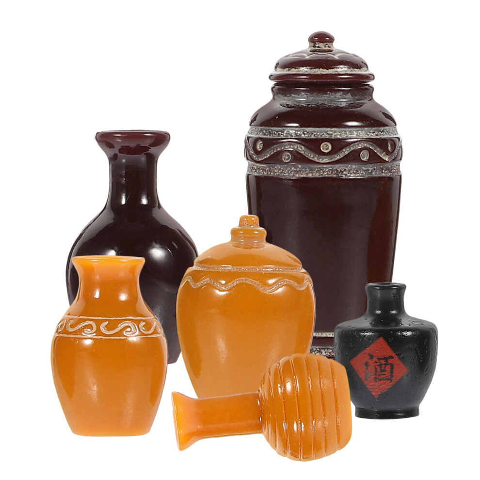 6 Sztuk Mini SłOik Do Domku Lalek Diy Akcesoria Dekoracja-image