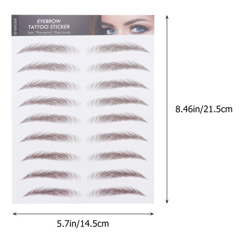 9Sheets Temporary Eyebrow Tattoos Imitatie Haartjes Stickers 1