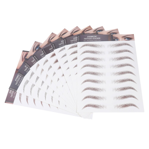 9Sheets Temporary Eyebrow Tattoos Imitatie Haartjes Stickers 2
