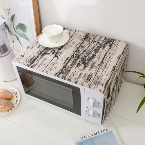 Wood Texture Microwave Oven Cover 30X90Cm 1
