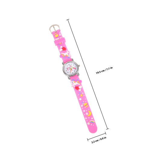 Relógio Com Pulseira De Silicone E De Unicórnio 1