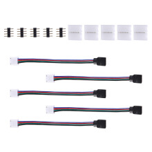Zestaw Łącznika Taśmy Świetlnej RGB LED, 4 Pin, 10mm, Adapter