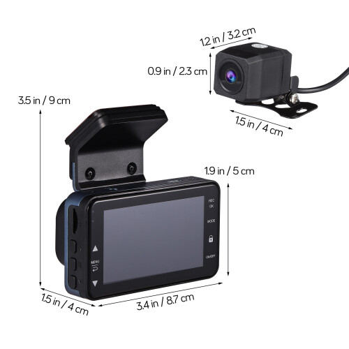 Dash Cam 4K Frente E Traseira 2,5K Com Wifi Gps 2
