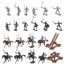 Zestaw Małych Figur Żołnierzy Średniowiecze Sceny Miniatury