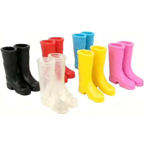 6 Pares De Botas De Chuva Miniatura Para Decoração