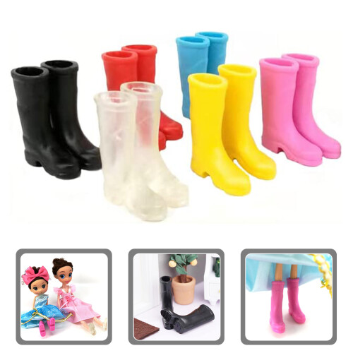 6 Pares De Botas De Chuva Miniatura Para Decoração 1