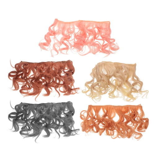 5 Unidades Peruca Cabelo Encaracolado Para Simulada