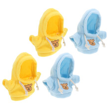 4Pcs Hoodie Urso Pelúcia: 20Cm Recheado Acessórios
