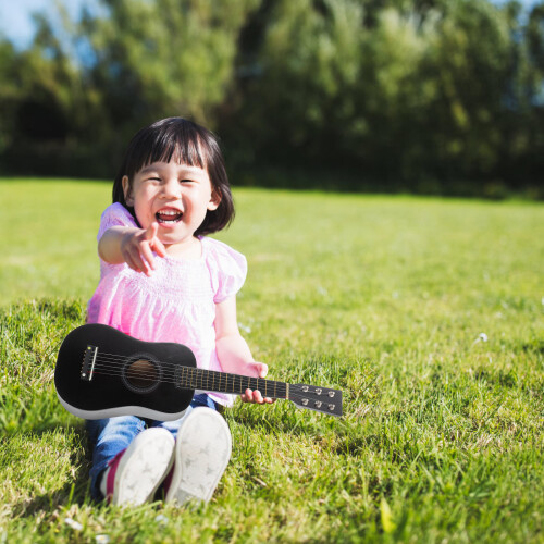 23 Polegadas Guitarra De Para Crianças Preto 2