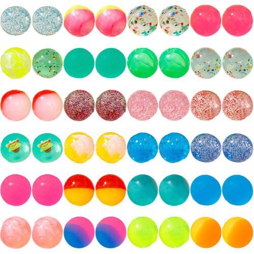 48 Pcs De Venda Bolas Saltitantes Coloridas Para