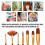 7-teiliges Kunstpinsel-Set, rund, flach, Filbert- 2