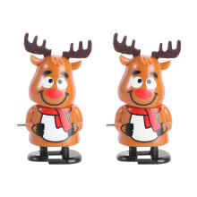 2 Unidades Brinquedo De Corda Alce Cervos Balança Cabeça Natal