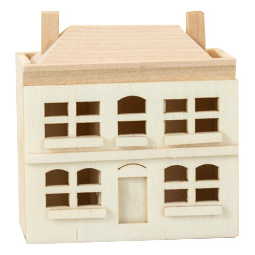 4Stk Mini Landschaft Villa Holzvilla Deko Modell