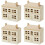 4Stk Mini Landschaft Villa Holzvilla Deko Modell 7