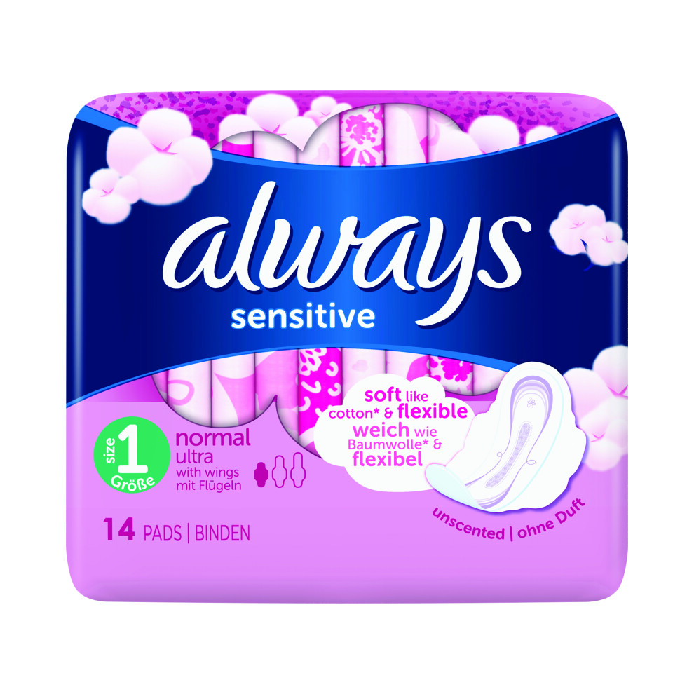 P&G Professional Always Sensitive Normal Ultra Sanitary Towel (Pack Of 8)