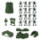 100Pcs Soldado Plástico Kit Militar Para Guerra 1
