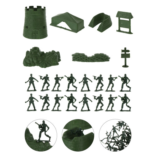 100Pcs Soldado Plástico Kit Militar Para Guerra 2