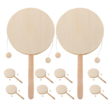 10Stk Holz Rasseltrommel: Unlackierte Leere Maracas Für Musik