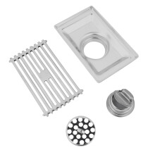 Bonde de douche carrée, en acier inoxydable SUS304 avec grille de caniveau, certifiée CUPC, pour salles de bains de cuisine, balcons et hôtels.