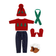 Conjunto Roupa De Natal Para Com Suéter, Lenço E Chapéu