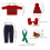 Conjunto Roupa De Natal Para Com Suéter, Lenço E Chapéu 2