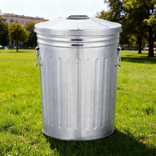 Rustproof Outdoor Waste Container 8L Capacity Iron Materials-A 2