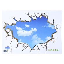 Umweltfreundliche PVC-Tapete mit klarem Druck und leuchtenden Farben, kreatives 3D-Wandbild im Stil einer unterbrochenen Wand für Schlafzimmer,