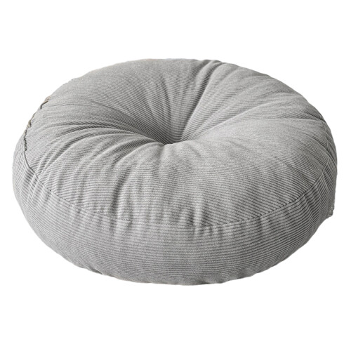Durable Round Seat Pad Breathable Fabric Pillow-Light Grey 50cm