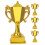 4Pcs Mini Plastic Trophy Award Prizes Small Home Decor 1