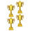 4Pcs Mini Plastic Trophy Award Prizes Small Home Decor 6
