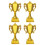 4Pcs Mini Plastic Trophy Award Prizes Small Home Decor 4