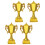4Pcs Mini Plastic Trophy Award Prizes Small Home Decor 10