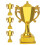4Pcs Mini Plastic Trophy Award Prizes Small Home Decor 8