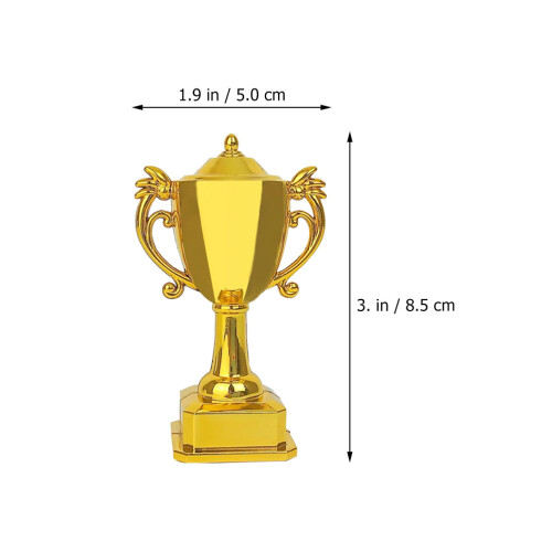 4Pcs Mini Plastic Trophy Award Prizes Small Home Decor 2