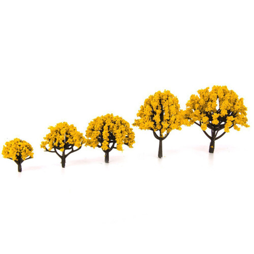 20Pcs Model Scenery Trees 3Cm-8Cm Orange
