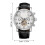 Men Automatic Mechanical Wrist Watch With Pu Band (Silver+White) 2