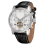 Men Automatic Mechanical Wrist Watch With Pu Band (Silver+White) 7