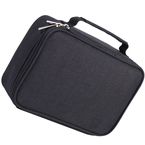 72 Holes Pencil Case Square Solid Color Black