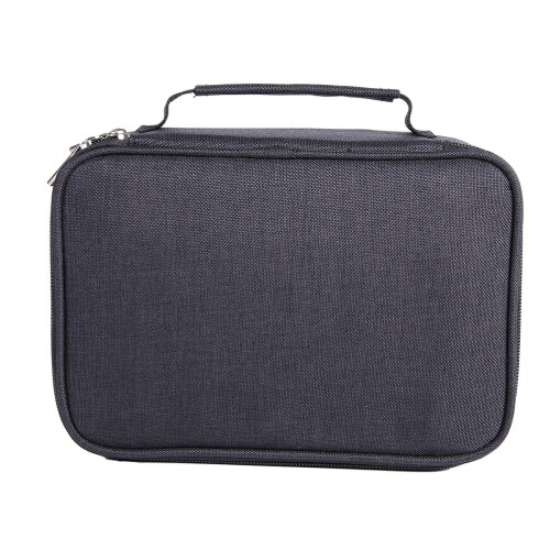 72 Holes Pencil Case Square Solid Color Black 2