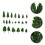 22pcs Green Mini Tree Set Scenery Architectural Landscape Model Trees 10