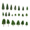 22pcs Green Mini Tree Set Scenery Architectural Landscape Model Trees 9