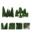 22pcs Green Mini Tree Set Scenery Architectural Landscape Model Trees 11