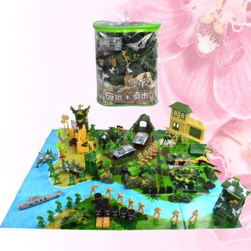 130Pcs Military Model Set Sand Table Simulation Toy Soldiers 2