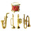 One Set Of Mini Plastic Musical Instrument Model 1