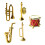 One Set Of Mini Plastic Musical Instrument Model 9