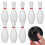 Miniature Bowling Set: 5.9Inch Plastic Pins And 2.7Inch Black Balls 10