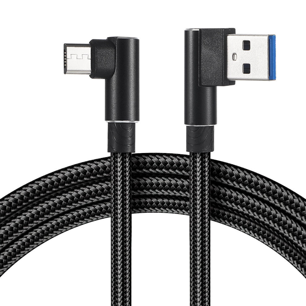 1M Right Angle Usb Micro Braided Cable 2.4A 90 Degree For 3552113048662