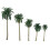 15Pcs Scenery Model Coconut Palm Trees For N Z Scale 3