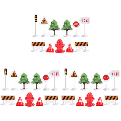 99 Pcs Roadblocks Toys Plastic Layout Model 1